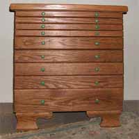 custom oak jewelry chest