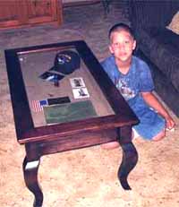 Navy retirement coffee table